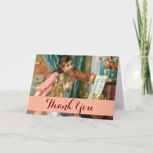 Renoir Two Girls at the Piano Print Music Fine Art Thank You Card