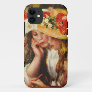 Renoir Two Girls Reading in the Garden iPhone Case