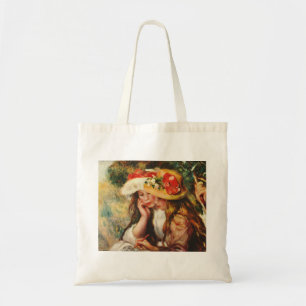 Renoir Two Girls Reading in the Garden Tote Bag