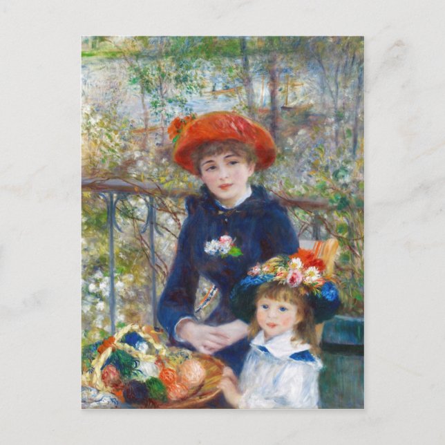 Renoir Two sisters on a terrace CC0402 Postcard (Front)