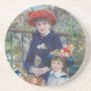 Renoir Two Sisters Terrace French Impressionism Coaster