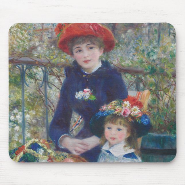 Renoir Two Sisters Terrace French Impressionism  Mouse Pad (Front)