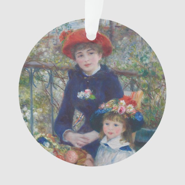 Renoir Two Sisters Terrace French Impressionism  Ornament (Front)