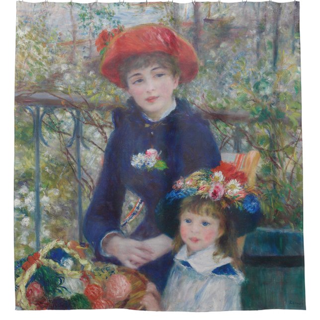 Renoir Two Sisters Terrace French Impressionism  Shower Curtain (Front)