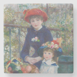 Renoir Two Sisters Terrace French Impressionism Stone Coaster