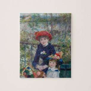 Renoir Two Sisters Terrace Impressionism Painting Jigsaw Puzzle