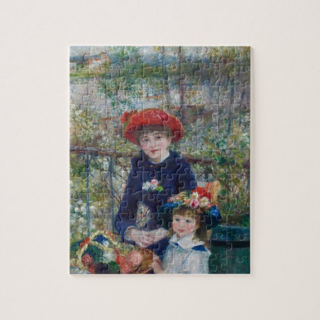 Renoir Two Sisters Terrace Impressionism Painting Jigsaw Puzzle (Vertical)
