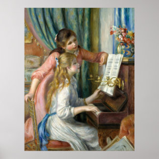 Renoir, Two Young Girls at the Piano Poster