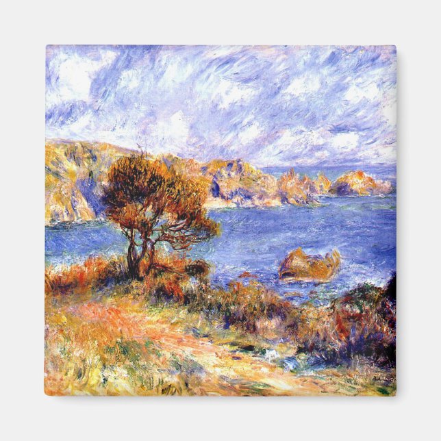 Renoir - View at Guernsey, famous painting Magnet (Front)