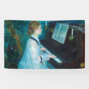 Renoir Woman at the Piano Vintage Impressionist  Banner