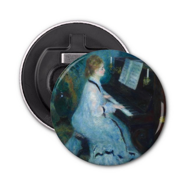 Renoir Woman at the Piano Vintage Impressionist  Bottle Opener (Front)