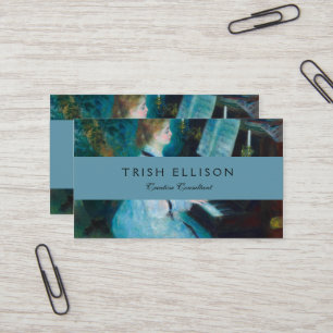 Renoir Woman at the Piano Vintage Impressionist  Business Card