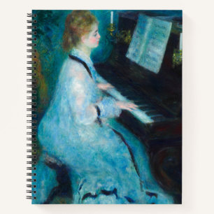 Renoir Woman at the Piano Vintage Impressionist  Notebook