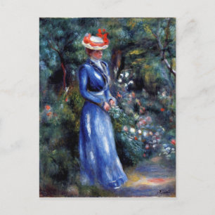 Renoir - Woman in a Blue Dress Postcard