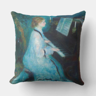 Renoir Woman Piano Music Musician Cushion