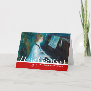 Renoir Woman Piano Music Musician Holiday Card