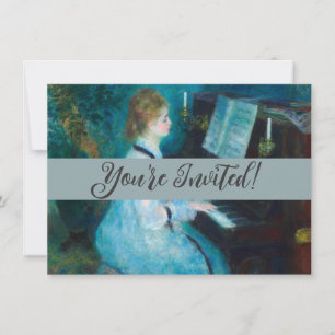 Renoir Woman Piano Music Musician Invitation