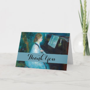 Renoir Woman Piano Music Musician Thank You Card