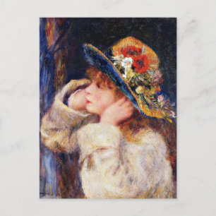 Renoir - Young Girl in a Hat Postcard