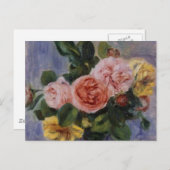 Renoir'a A Vase of Roses Still Life Postcard (Front/Back)