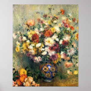 Renoir's A Vase of Chrysanthemums Poster