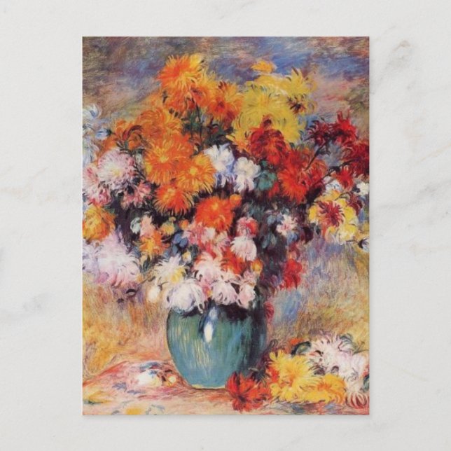 Renoir's A Vase of Tulips and Anemones Postcard (Front)