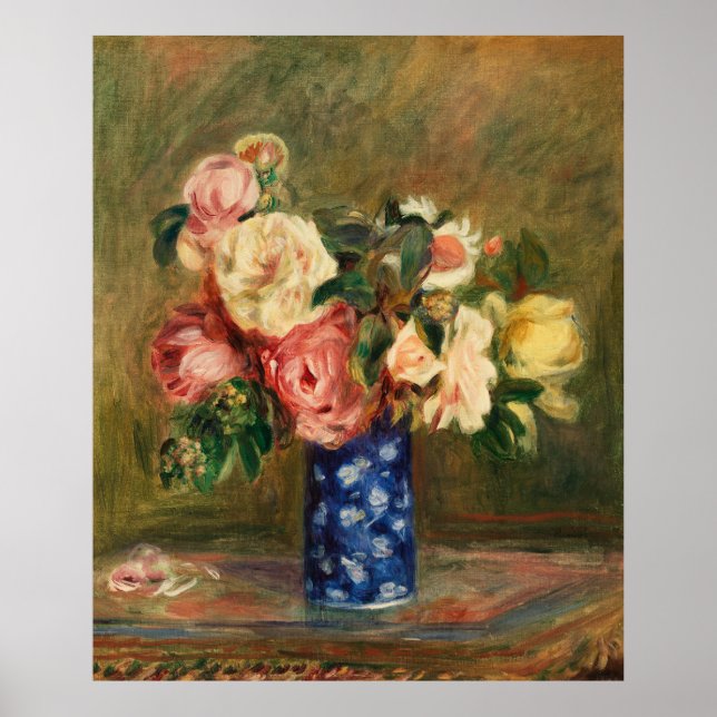Renoir's Bouquet of Roses Poster (Front)