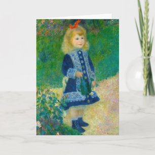 Renoir's Little Girl in Blue with Watering Can Card