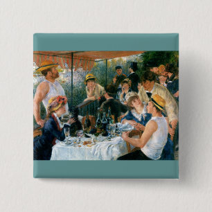 Renoir's Luncheon of the Boating Party (1881) 15 Cm Square Badge