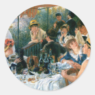 Renoir's Luncheon of the Boating Party (1881) Classic Round Sticker
