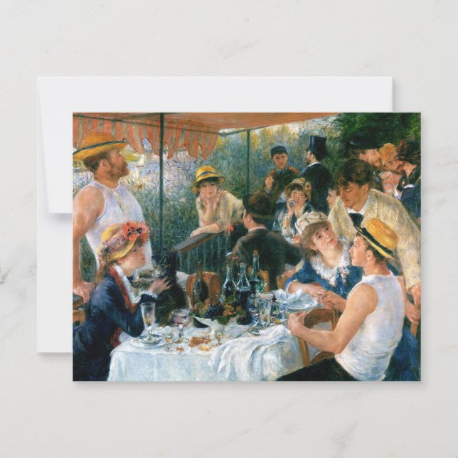 Renoir's Luncheon of the Boating Party (1881) Invitation (Front)