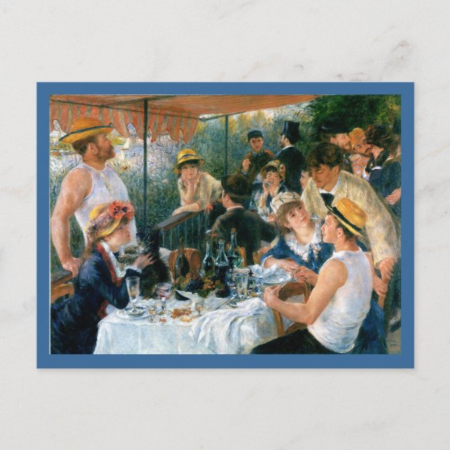 Renoir's Luncheon of the Boating Party (1881) Invitation Postcard (Front)