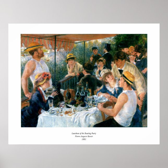 Renoir's Luncheon of the Boating Party (1881) Poster (Front)