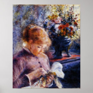 Renoir's Young Woman Sewing Poster