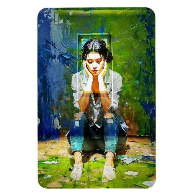 Renovation Blues Magnet (Vertical)