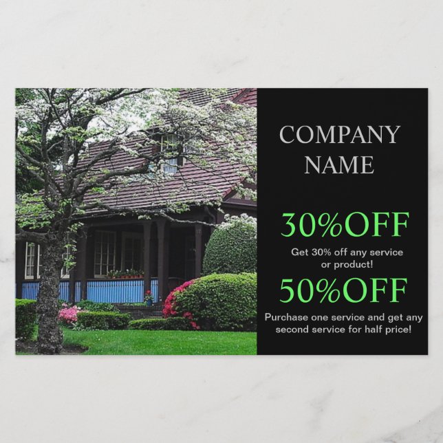 Renovation Construction lawn care landscaping Flyer (Front)