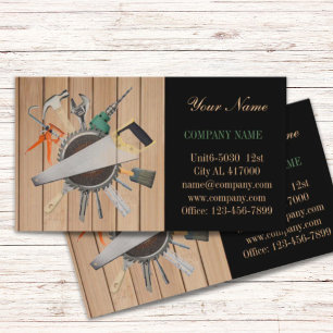 Renovation Tools Handyman Carpentry Construction Business Card