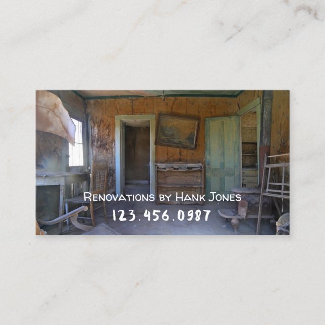 Renovations Old Home Custom Business Card Template (Front)