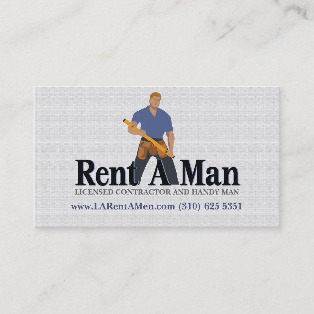 Rent A Men-Handy Man Business Card (Front)