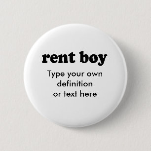 RENT BOY 6 CM ROUND BADGE