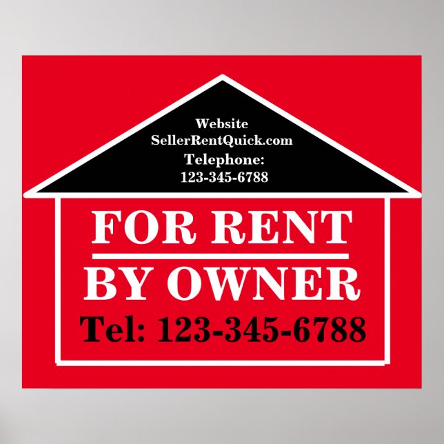 RENT BY OWNER Custom Real Estate For Rent  Poster (Front)