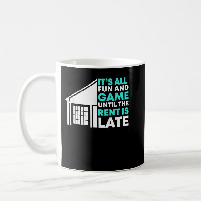 Rent Is Late Landlord Property Manager  Coffee Mug (Left)