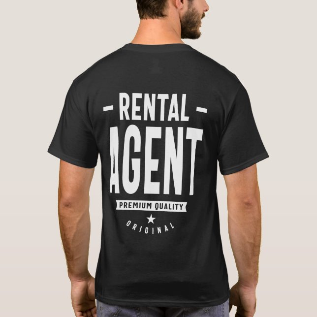 Rental Agent Job Title Gift T-Shirt (Back)