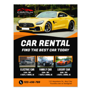 Rental Car Premium Professional Modern  Photo Print