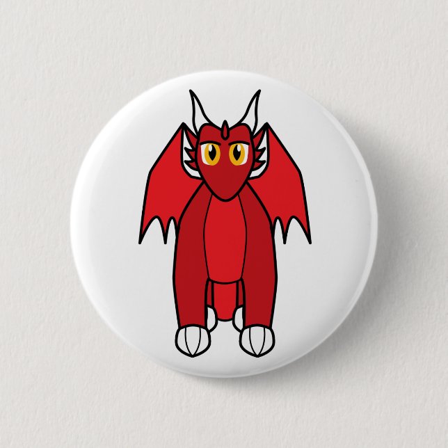 Renthmalan the Ruby Dragon 6 Cm Round Badge (Front)