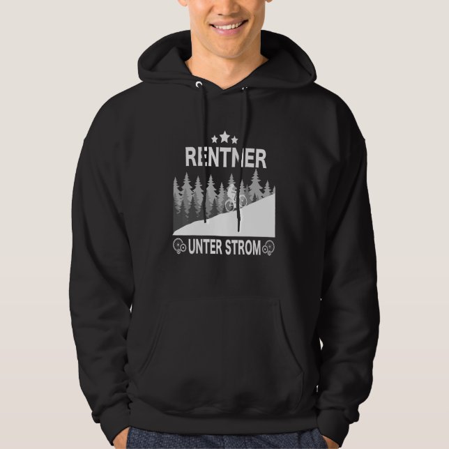 Rentner Unter Strom Ebike Saying Mountain Bike Mot Hoodie (Front)