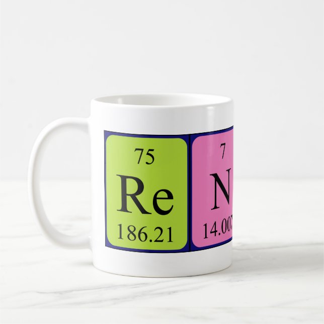 Rento periodic table name mug (Left)