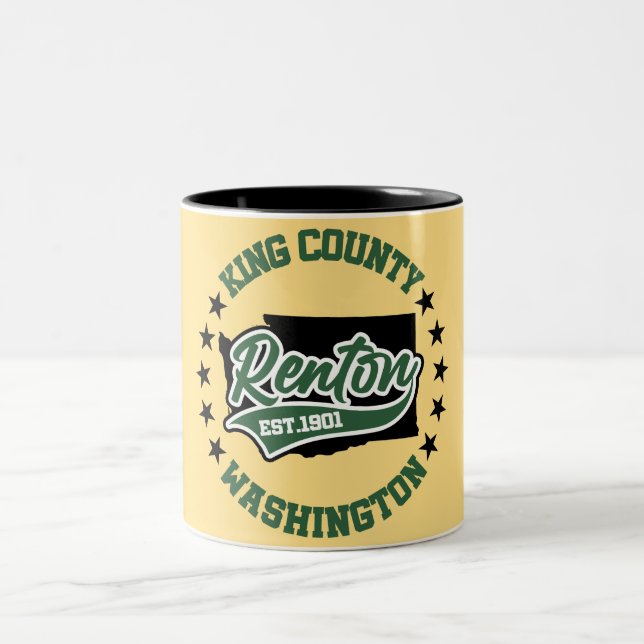 Renton,Washington Two-Tone Coffee Mug (Center)