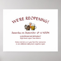 REOPENING! Bar Restaurant Business Customisable
