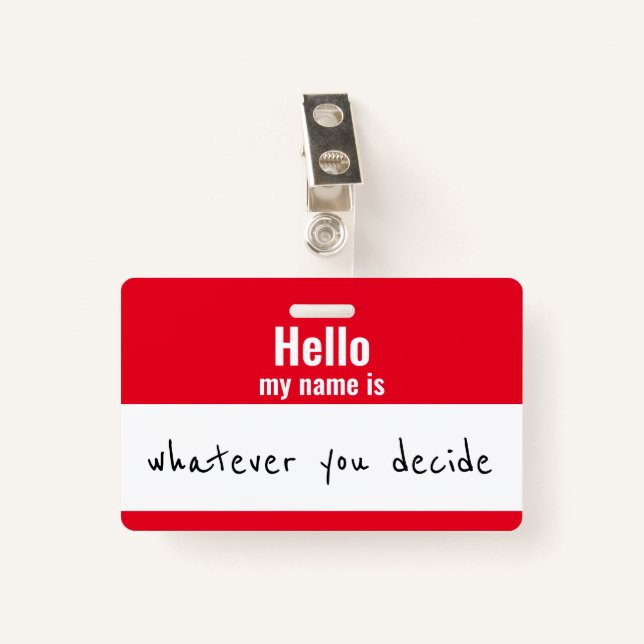 Rep Badge ID Badge (Front with Clip)